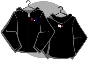 RvB Zipper Hooded Sweatshirt (Black)